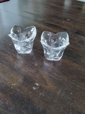 Elegant Clear Glass Votive Holders - Set of 2